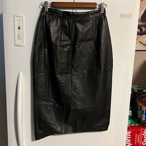 Faux leather skirt